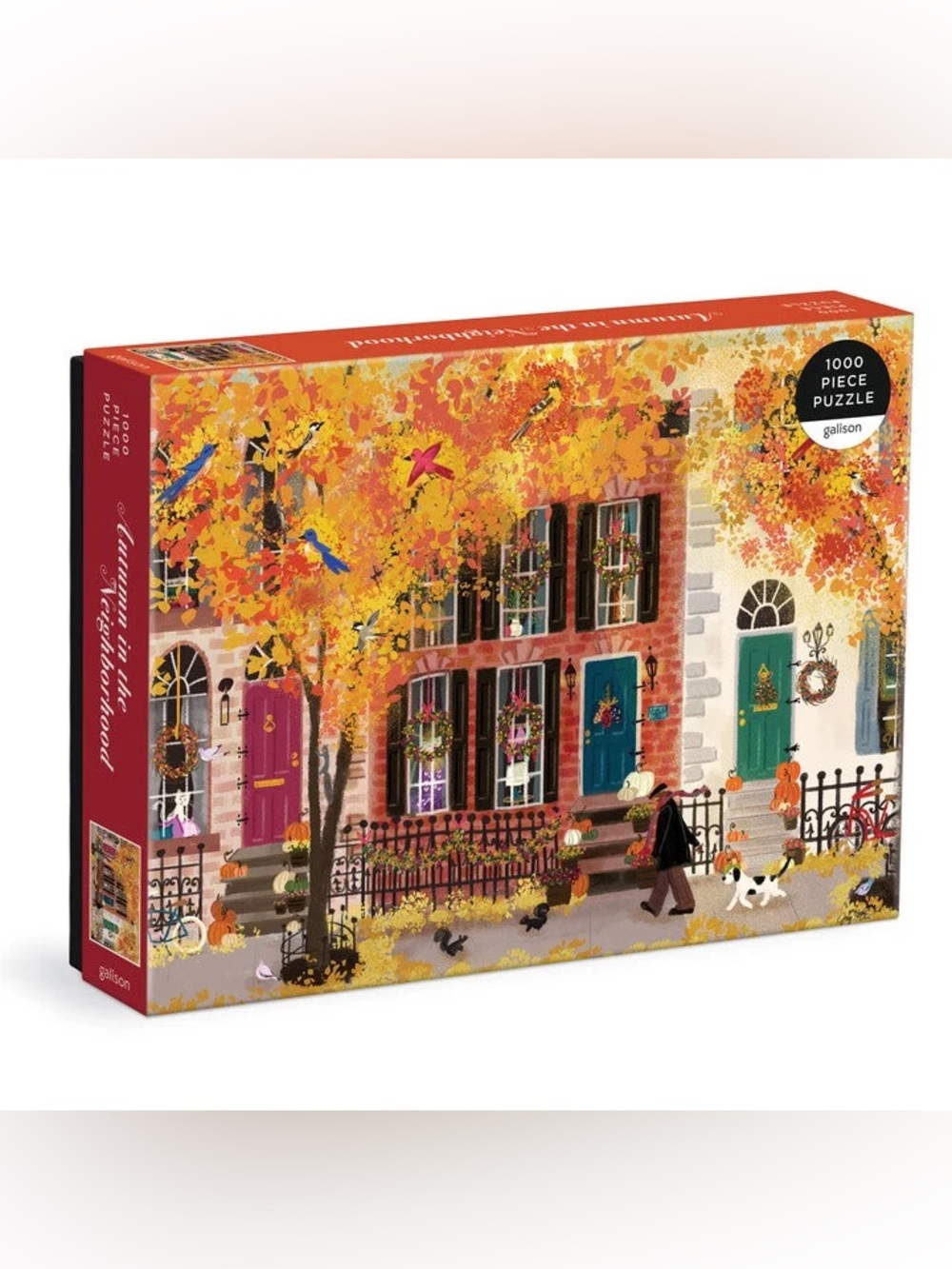 Galison Joy Laforme Autumn in the Neighborhood 1000 Piece Puzzle